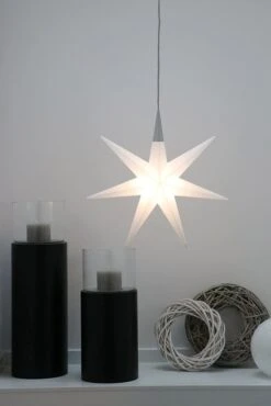 Leuchte Shining Glory Star In Weiß - LED -Heimdekoration Verkäufe 8 seasons leuchte shining glory star in weiss led 2