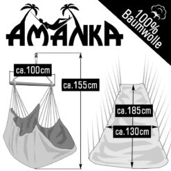 XXL Hängesessel Für 2 Personen Bis 150kg Hängestuhl 185x130cm In Andere -Heimdekoration Verkäufe amanka xxl hangesessel fur 2 personen bis 150kg hangestuhl 185x130cm in andere 4