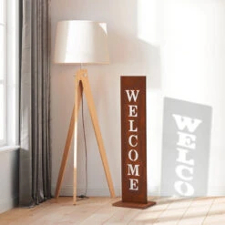 Stahl Standschild Welcome In Rost -Heimdekoration Verkäufe amare stahl standschild welcome in rost 2