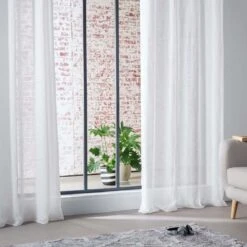Gardine In Weiß -Heimdekoration Verkäufe atmosphera createur dinterieur gardine in weiss 2