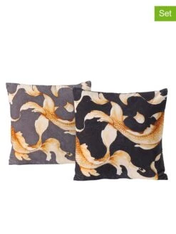 2er-Set: Kissen "Koi" In Orange - (L)45 X (B)45 Cm