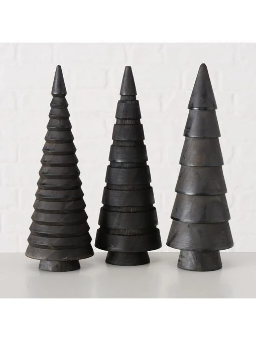 3er-Set: Dekoaufsteller "Abiola" In Schwarz - (H)24 Cm – Bild 5