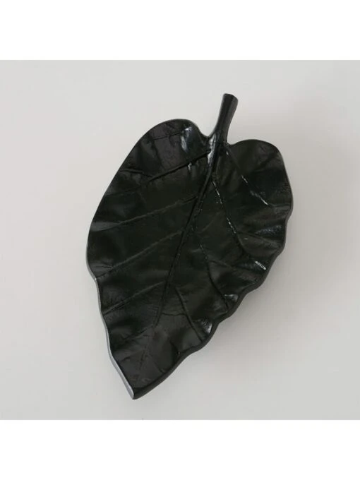 3er-Set: Dekoschalen "Blatt" In Schwarz - (L)27 X (B)20 Cm – Bild 2