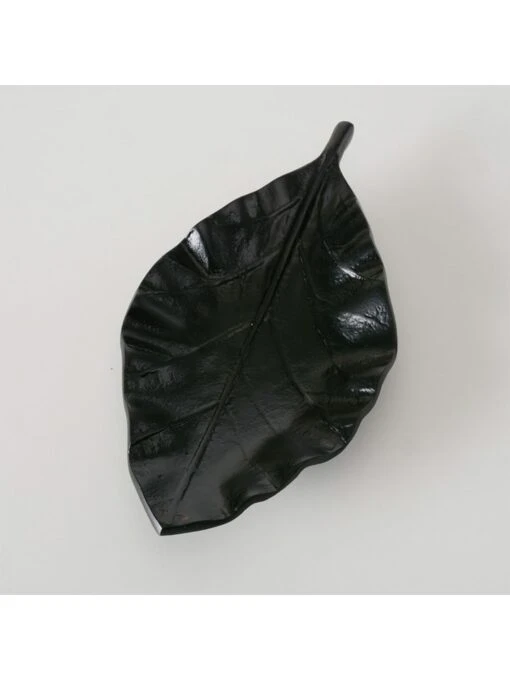 3er-Set: Dekoschalen "Blatt" In Schwarz - (L)27 X (B)20 Cm – Bild 3