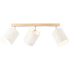 BRILLIANT Spotbalken, 3-flammig Galance 24x82x35 Cm In Holz Hell/weiß