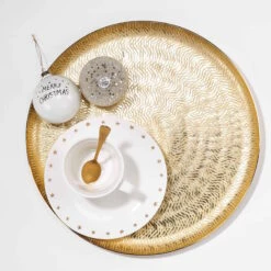 Deko-Teller Ø38cm GOLDEN STAR In Gold -Heimdekoration Verkäufe butlers deko teller o38cm golden star in gold 2