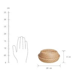 Korbschale Rattan Ø20cm RONDA In Natur -Heimdekoration Verkäufe butlers korbschale rattan o20cm ronda in natur 3