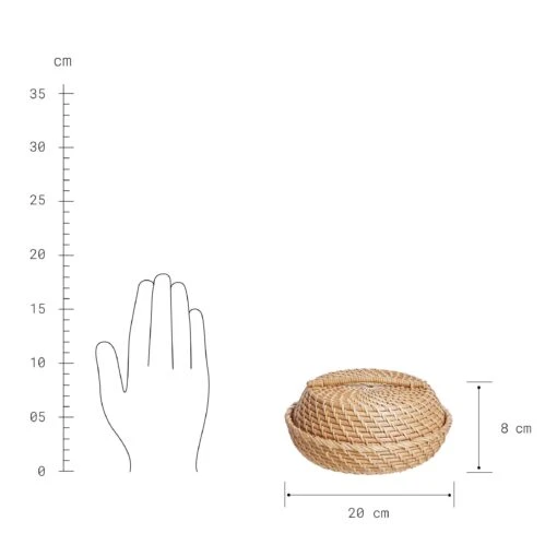 Korbschale Rattan Ø20cm RONDA In Natur – Bild 4