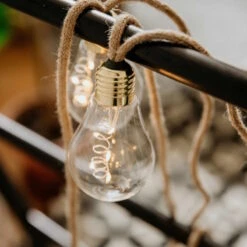 LED Lichterkette Mit Naturseil 15 Lichter Und Stecker BULB LIGHTS In Natur -Heimdekoration Verkäufe butlers led lichterkette mit naturseil 15 lichter und stecker bulb lights in natur 4