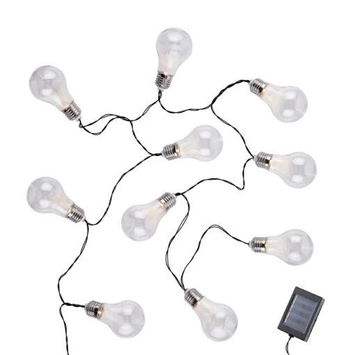 Lichterkette Solar Mit 10 Glühbirnen SUNLIGHT In Transparent – Bild 3