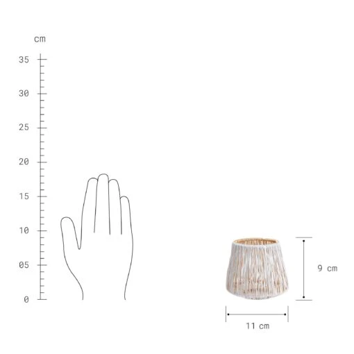 Teelichthalter Höhe 9cm YOKO In Weiß – Bild 3