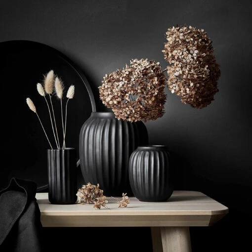 Vase Höhe 23cm LIV In Schwarz – Bild 2