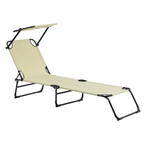 Sonnenliege Lomeda 2er Set In Creme (L)187cm (B)53cm (H)27cm – Bild 2