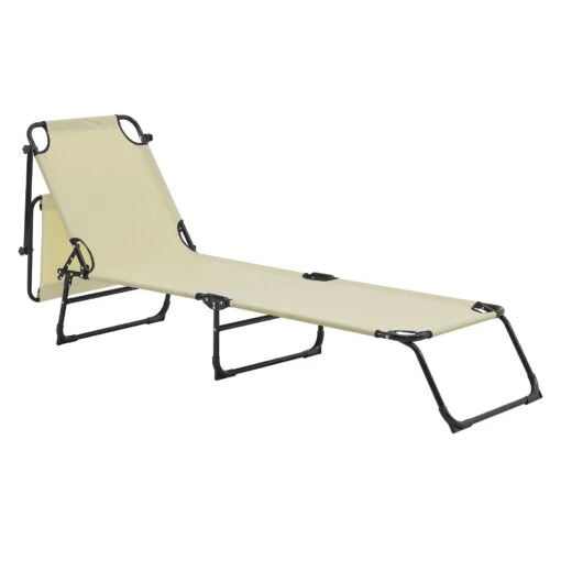 Sonnenliege Lomeda 2er Set In Creme (L)187cm (B)53cm (H)27cm – Bild 3