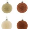 12er-Set: Weihnachtskugeln In Hellbraun/ Gold/ Creme - Ø 6,5 Cm -Heimdekoration Verkäufe cotton ball lights 12er set weihnachtskugeln in hellbraun gold creme o 6 5 cm