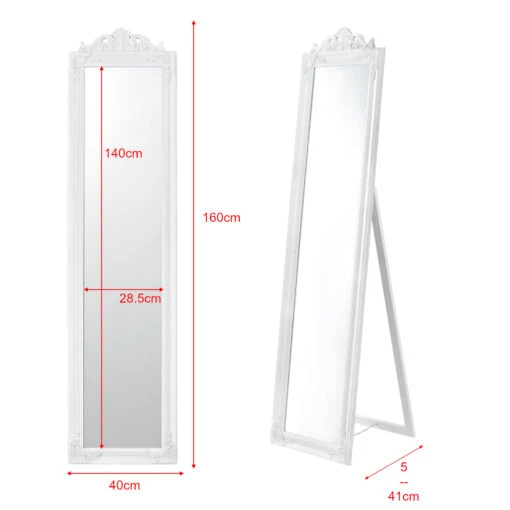 Standspiegel Arezzo In Weiß (H)160cm (B)5cm (L)40cm – Bild 5