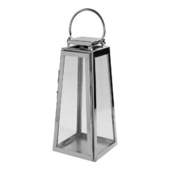 Laterne "Monaco" In Silber - H. 43 Cm - B. 18 Cm