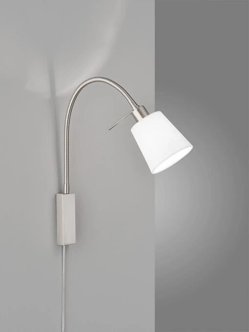 Wandleuchte "Wolke" In Weiß/ Nickel – Bild 2