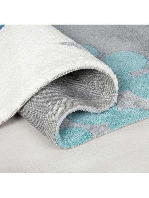 Teppich In Weiß/ Grau/ Blau – Bild 3