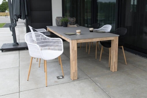 4er Set Gartenstuhl NOVILLE In Weiß – Bild 3