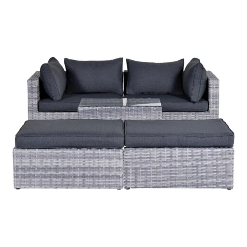Gartenmöbel Lounge Set GARDA In Farbe Cloudy Grey – Bild 4