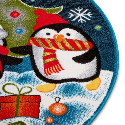 Kurzflor Kinderteppich Pinguin Christmas – Bild 4