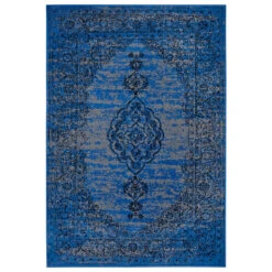 Kurzflor Teppich Méridional Jeansblau