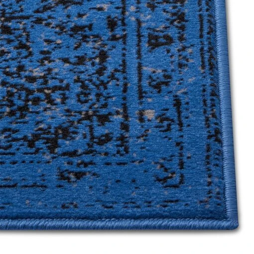 Kurzflor Teppich Méridional Jeansblau – Bild 4