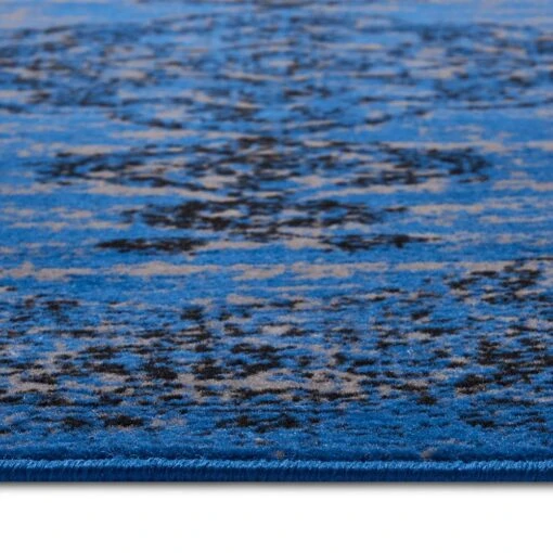 Kurzflor Teppich Méridional Jeansblau – Bild 5