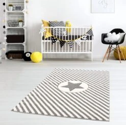 Kinderteppich DECOSTAR Silbergrau/weiss -Heimdekoration Verkäufe happy rugs kinderteppich decostar silbergrau weiss 4