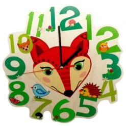 Wanduhr "Fuchs" In Bunt