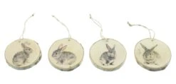 Spar-Set 2x Hänger "Hasenfreunde", Ø 9 Cm In Braun