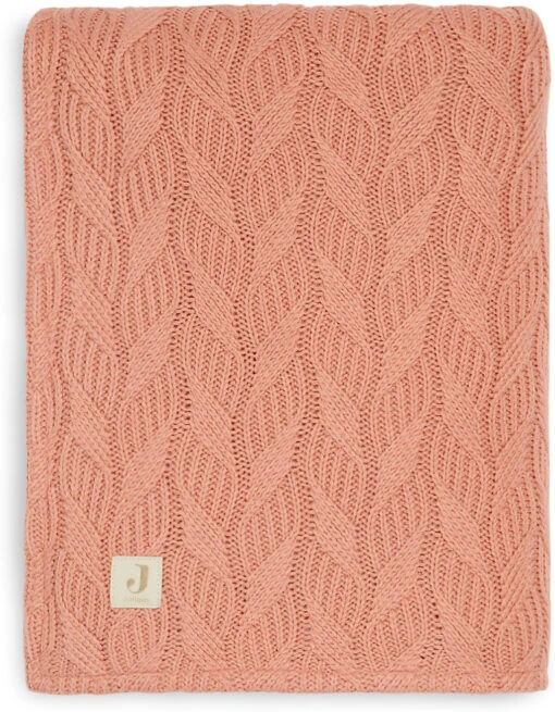 Jollein Decke 75 X 100 Cm Spring Knit Rosewood/coral Fleece