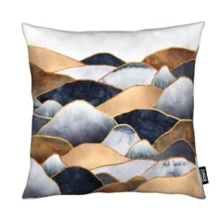 Kissen "Hills" In Braun & Grau