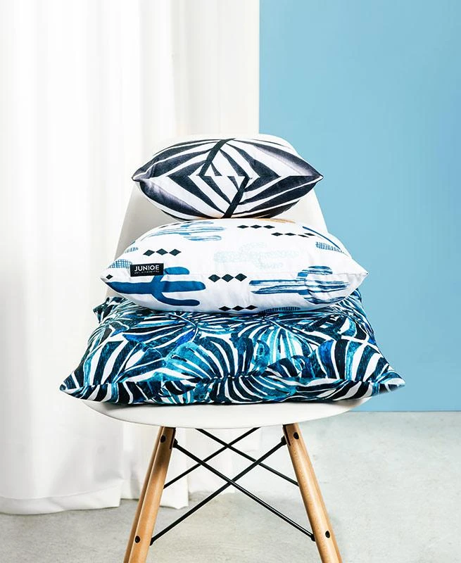 Kissen "Mermaid Blue" In Blau & Orange 5 Kissen "Mermaid Blue" In Blau & Orange – Bild 3