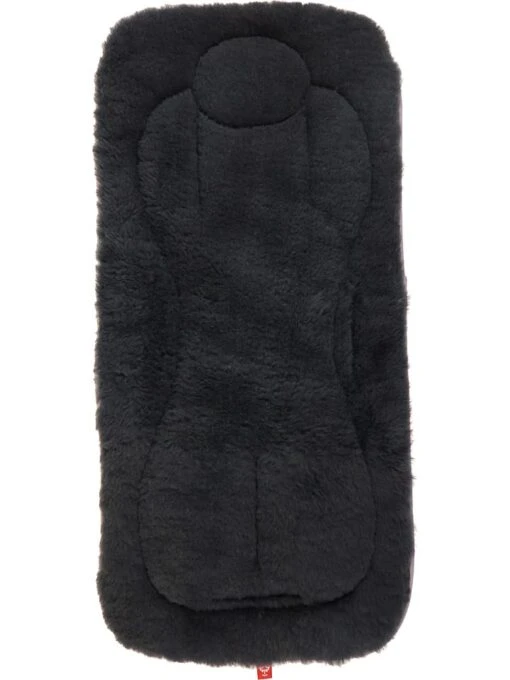 Lammfellauflage "Dolly" In Schwarz/ Grau - (L)77 X (B)35 Cm