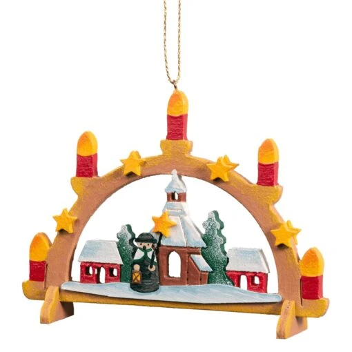 Baumschmuck Schwibbogen Mit Seiffener Kirche In Bunt