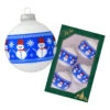 Christbaumkugeln In Weiß/ Blau - 4 Stück -Heimdekoration Verkäufe krebs glas lauscha christbaumkugeln in weiss blau 4 stuck