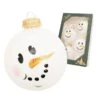 Christbaumkugeln "Schneemann-Gesicht" In Weiß - 4 Stück - Ø 7 Cm -Heimdekoration Verkäufe krebs glas lauscha christbaumkugeln schneemann gesicht in weiss 4 stuck o 7 cm