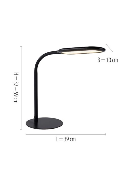 LED-Tischleuchte "Kelly" In Schwarz - (B)39 X (H)59 Cm – Bild 7