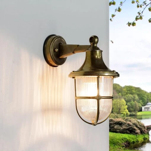 Außen Wandlampe In Messing – Bild 2