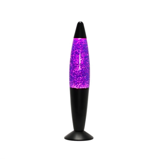 Lavalampe In Schwarz Matt Lila Glitter – Bild 2