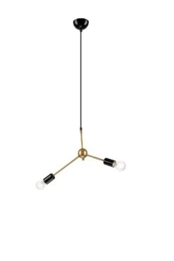 Pendelleuchte In Gold-Braun