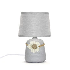 Tischlampe In Grau Weiß