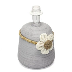 Tischlampe In Grau Weiß -Heimdekoration Verkäufe licht erlebnisse tischlampe in grau weiss 3