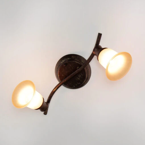 Wandlampe In Braun Antik Creme – Bild 2