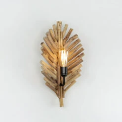Wandlampe In Natur Holz -Heimdekoration Verkäufe licht erlebnisse wandlampe in natur holz 2