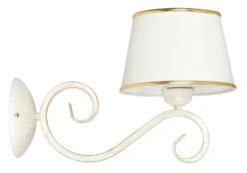Wandlampe In Shabby Weiß Weiß Gold