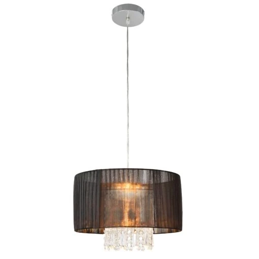 Kronleuchter Aalst In Schwarz Silber (H)100cm (D)35cm