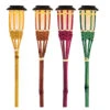 4er Set LED Solar Bambus Fackel In Bunt -Heimdekoration Verkäufe marelida 4er set led solar bambus fackel in bunt